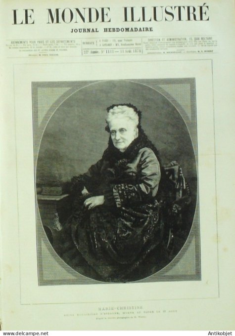 Le Monde illustré 1878 n°1118 Russie St-Pétersbourg Mesentsew Macon (71) Lamartine Fowlet Sur Podosc