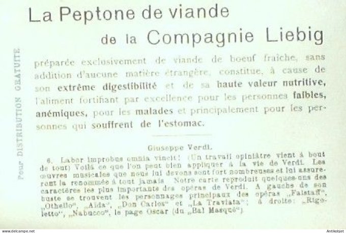Chromo Liebig Sang  717  Guiseppe Verdi I (1902)