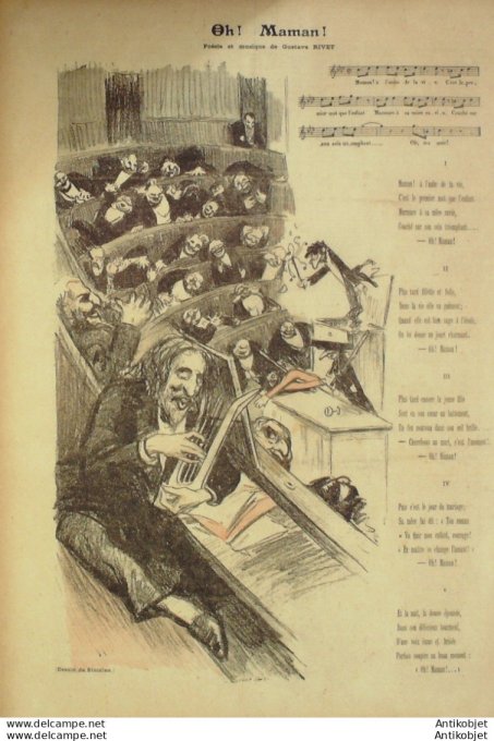 Gil Blas 1894 n°50 Georgess COURTELINE Gustave RIVET CLAIRE SIDON BUKOVAXC