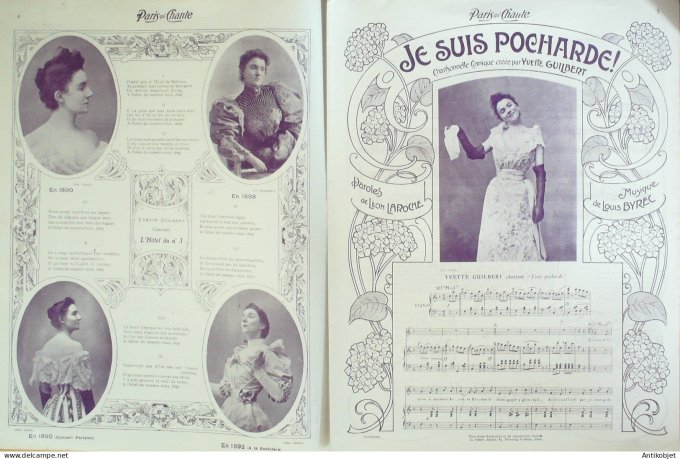 Paris qui chante 1905 n°133 Yvette Guilbert numéro Spécial