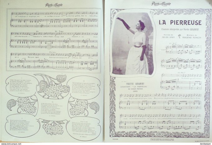 Paris qui chante 1905 n°133 Yvette Guilbert numéro Spécial