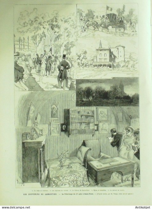 Le Monde illustré 1878 n°1118 Russie St-Pétersbourg Mesentsew Macon (71) Lamartine Fowlet Sur Podosc