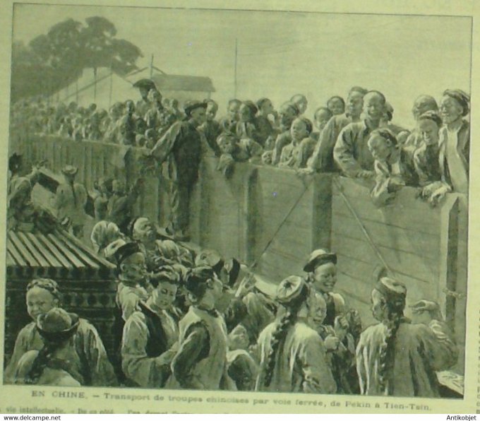 Soleil du Dimanche 1900 n°31 Chine troupes Pékin Tien Tsin Prince Tuan boxers