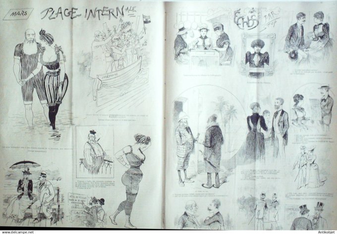 Le Journal Amusant 1891 n°1830 Ronde du bicyclien Les blas és rage interne ¨à  la mer