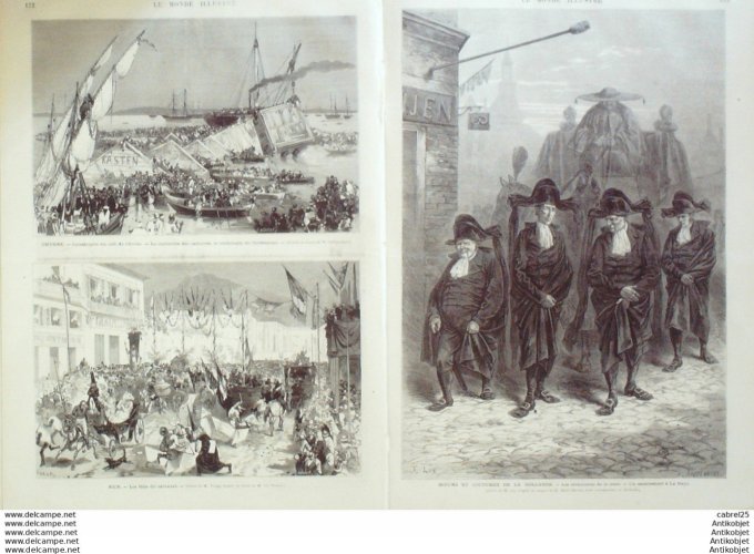 Le Monde illustré 1873 n°831 Pays-Bas La Haye Nice Italie Rome Del Sospiro Turquie Smyrne Autriche V