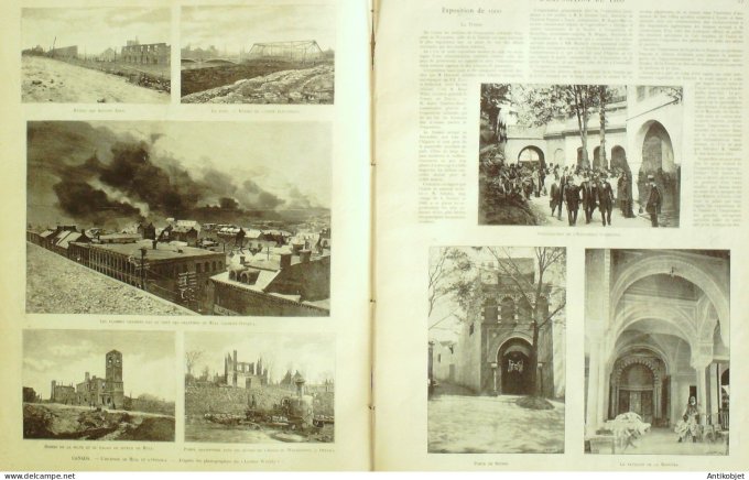 Le Monde illustré 1900 n°2252 Canada Ottawa Hull  Afrique-Sud Prétoria Mafeking Italie Vésuve Montre