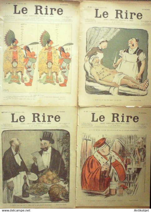 Le Rire 1901 lot 4 revues Mayer Guydo Jeanniot Heine Avelot Moreau Leandre