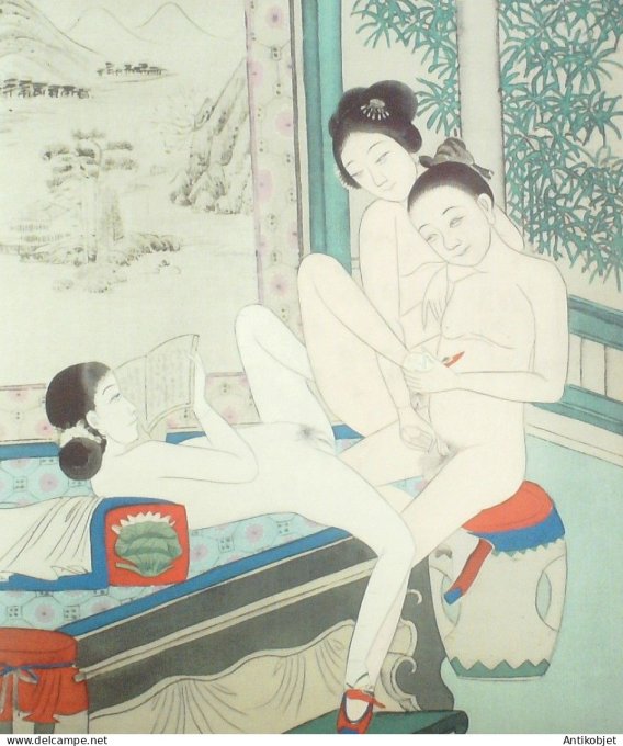 Estampe Chinoise Claude Tchou  (rehaussee sur soie)