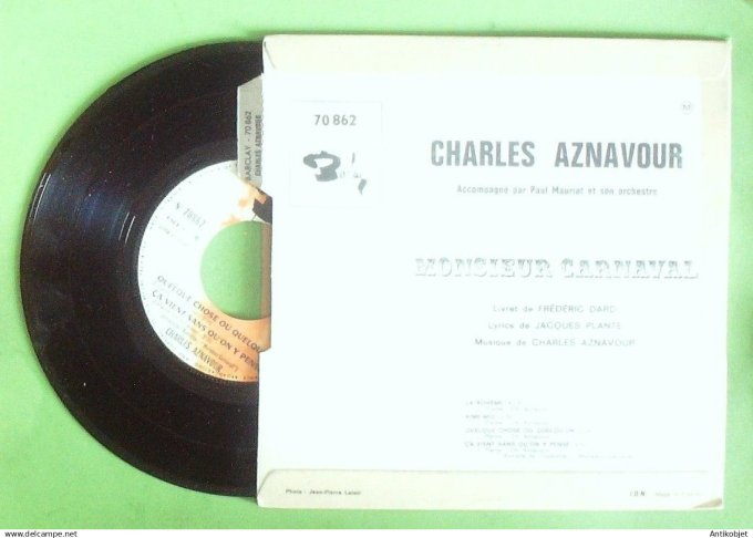 Aznavour Charles 45T EP La bohème (languette) 1965