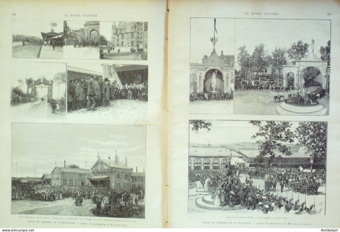 Le Monde illustré 1895 n°1993 Lille 559° Madagascar Tamatave Mananareza Chantilly 560°