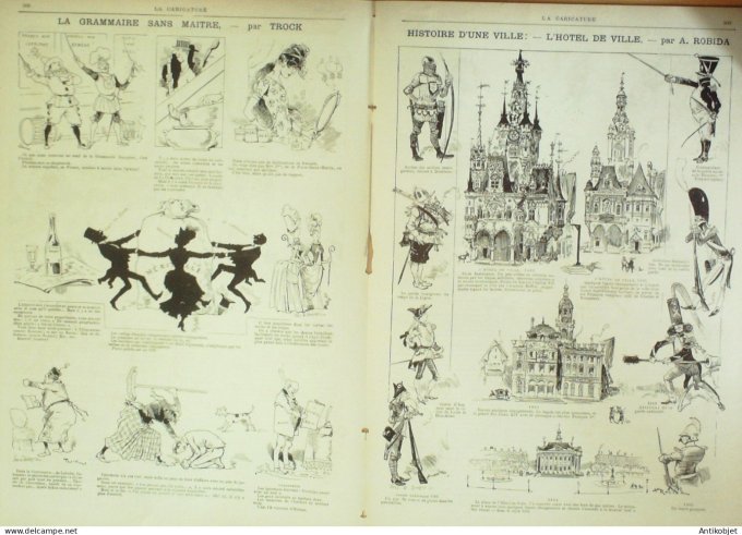 La Caricature 1885 #300 Agence De Courtières, électorales Robida Corbineau Job Trock