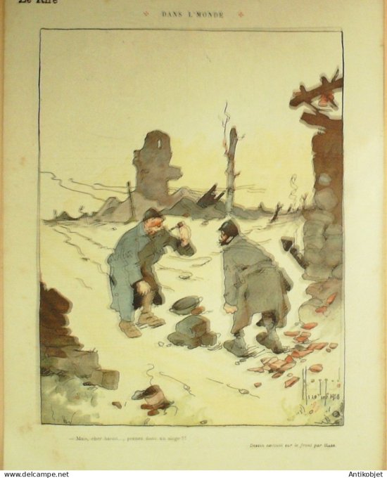 Le Rire Rouge 1917-03-10 # 121 Journal humoristique Ed.Originale Chimiste Wilhelm