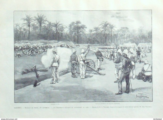 Le Monde illustré 1892 n°1859 Dahomey Dogba Timbres Timbromanes Oubanghi Bonjo
