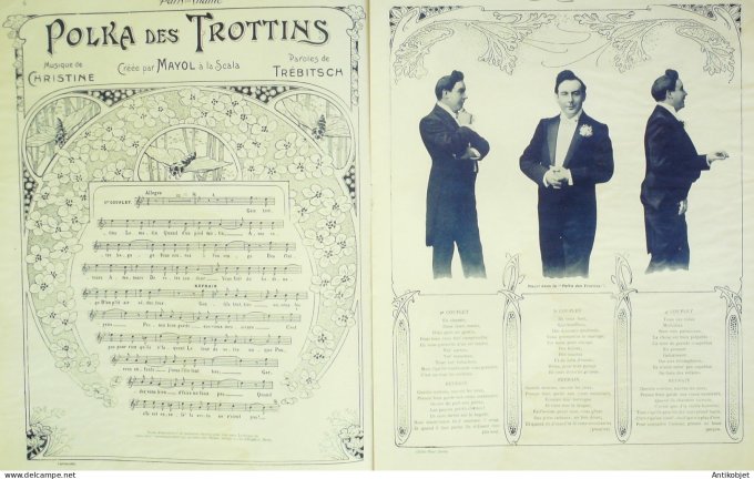 Paris qui chante 1903 n°  1 Polin Regnier Mayol Nanon Flers Verly Galipaux