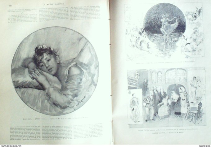 Le Monde illustré 1892 n°1859 Dahomey Dogba Timbres Timbromanes Oubanghi Bonjo