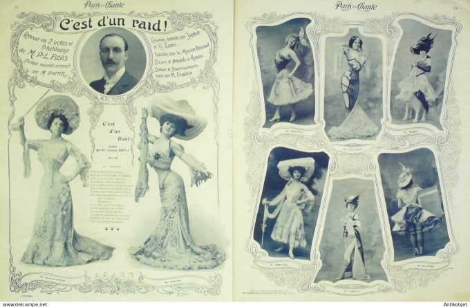 Paris qui chante 1903 # 1 Polin Regnier Mayol Nanon Flers Verly Galipaux