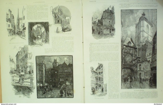 L'illustration 1896 n°2784 Ouessant (29) pahre Eckmuhl Thevennec Rouen (76) Duc de Nemours