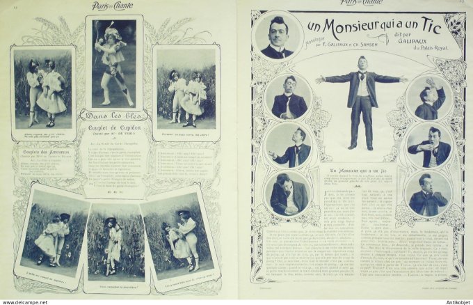 Paris qui chante 1903 n°  1 Polin Regnier Mayol Nanon Flers Verly Galipaux