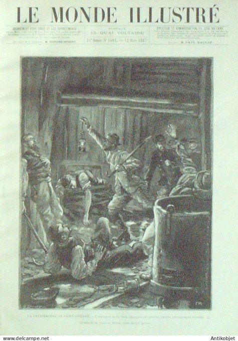 Le Monde illustré 1886 n°1563 Saint-Etienne (42) Egypte Caire Dr Junker Japon Tokio Italie Massaouah