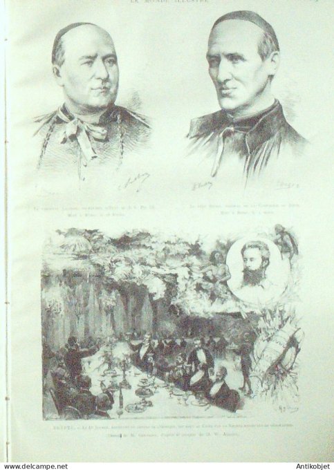 Le Monde illustré 1886 n°1563 Saint-Etienne (42) Egypte Caire Dr Junker Japon Tokio Italie Massaouah