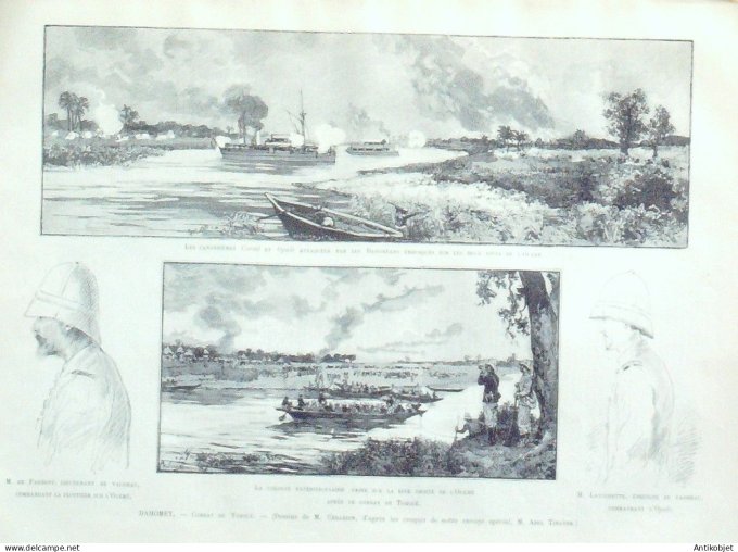 Le Monde illustré 1892 n°1861 Dahomey Tohoué Krinjabo Kong Nougona Algérie Ourellal -Biskra