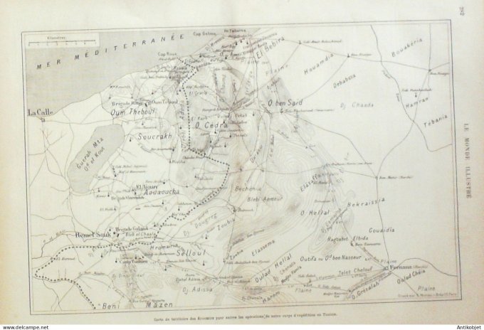 Le Monde illustré 1881 n°1257 Grèce Chio Séisme Tunisie Kroumirs Moustapha-Ben-Ismaêl