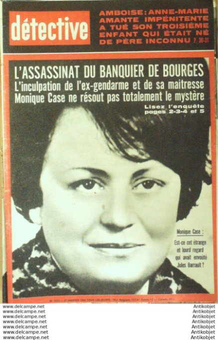 Détective 1966 # 1022 Ajaccio Givet Bourges Modenheim Bretonvilliers Amboise