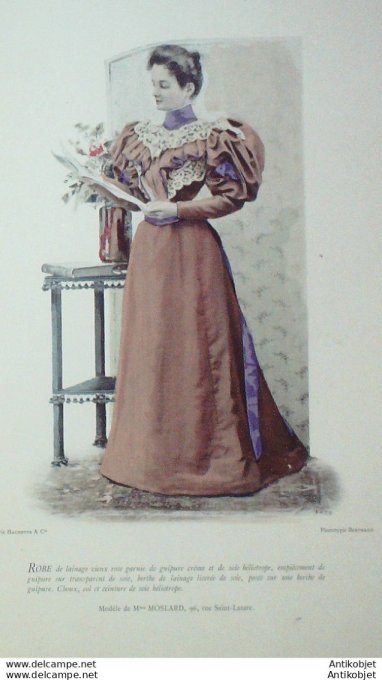La Mode pratique 1894 # 43 Robe de lainage