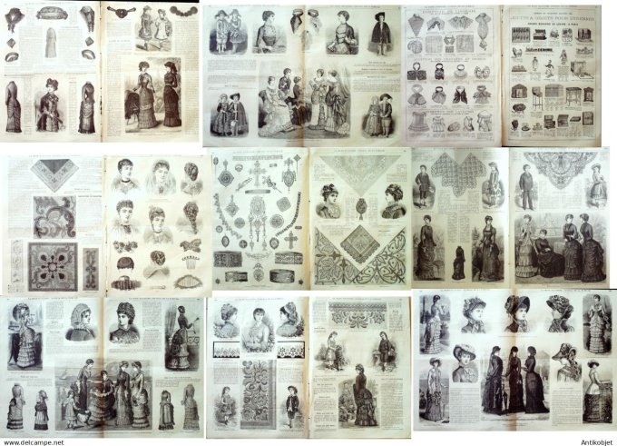 Mode illustree  1882 Lot de 9 journaux
