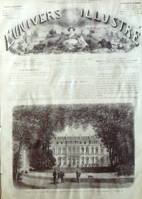 L'Univers illustré 1872 # 914  Ecosse Balmoral Woolwich Le Havre (76) Inde Beejapoor Mohammed-Adil