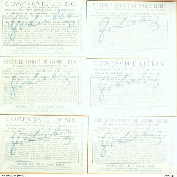 Chromo Liebig Sang  887 Histoire du costume masculin (1907)