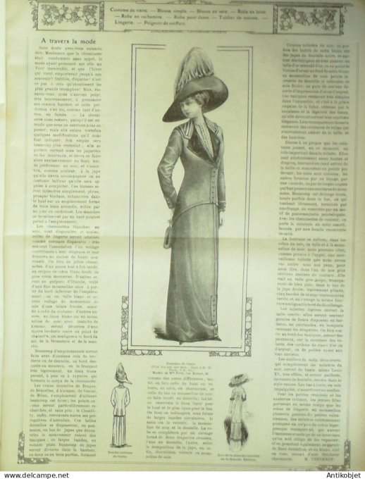 La Mode illustrée journal 1910 n° 41 Toilettes Costumes Passementerie