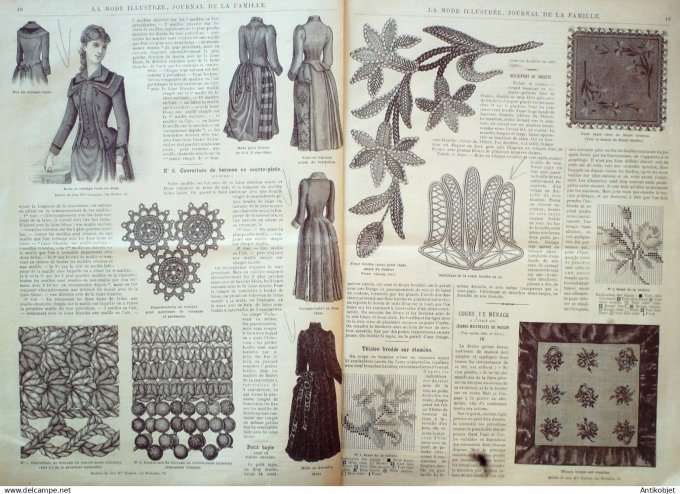Mode illustree 1892 Lot de 10 journaux