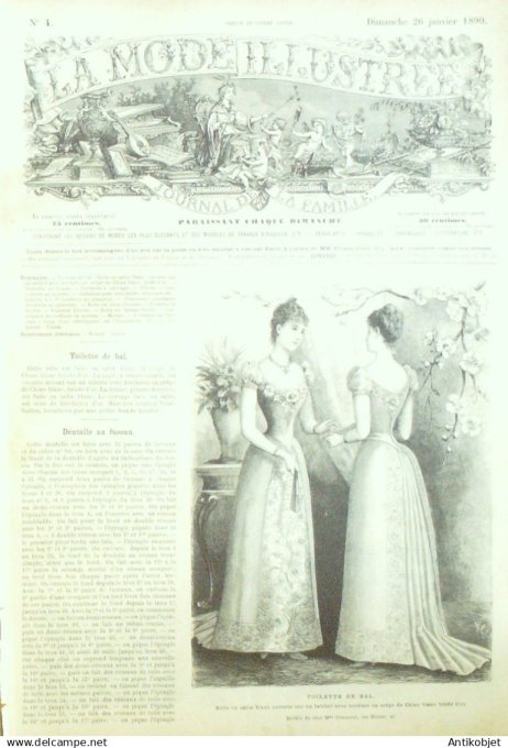 Mode illustree 1892 Lot de 10 journaux