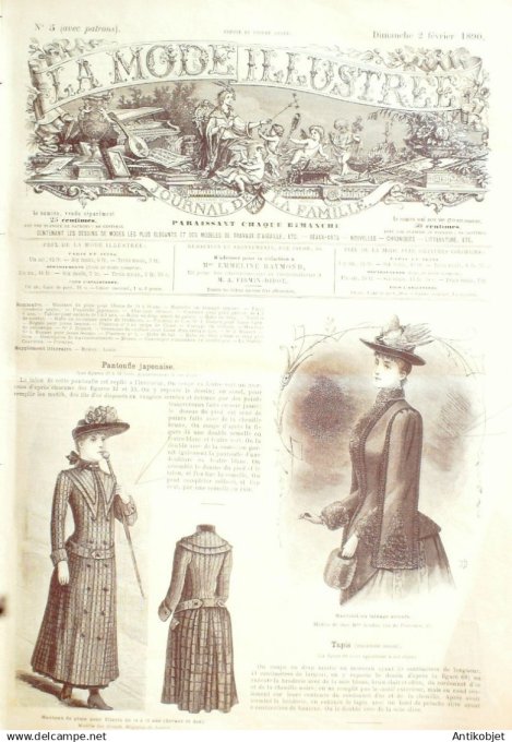 Mode illustree 1892 Lot de 10 journaux