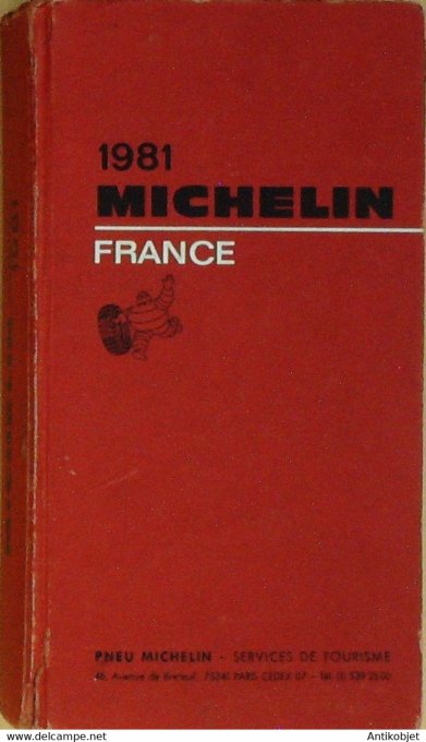 Guide rouge MICHELIN 1981 74ème édition France