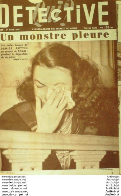 Détective 1954 # 396 Faute/Mer Neuilly-Plaisance Bourgoin Sevran