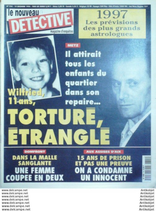 Détective 1996 # 744 Coutances Aix-en-Prov Pithiviers Mulhouse Metz Vichy