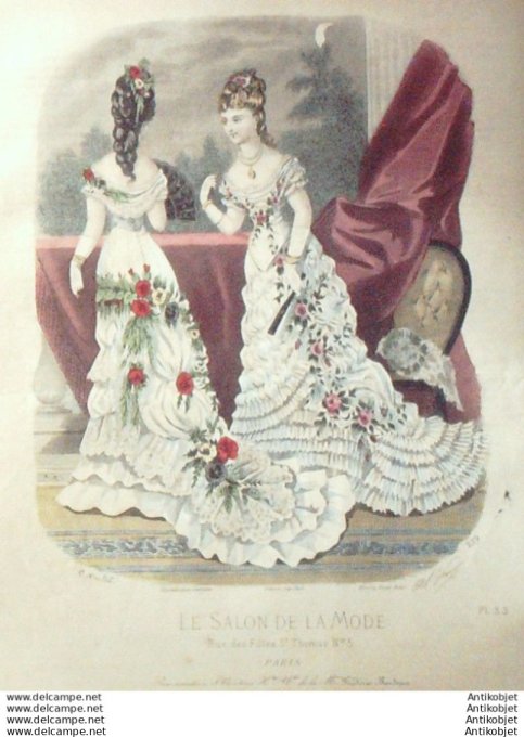 Gravure Mode Salon 1877 #  259 (Old Fashion plate)