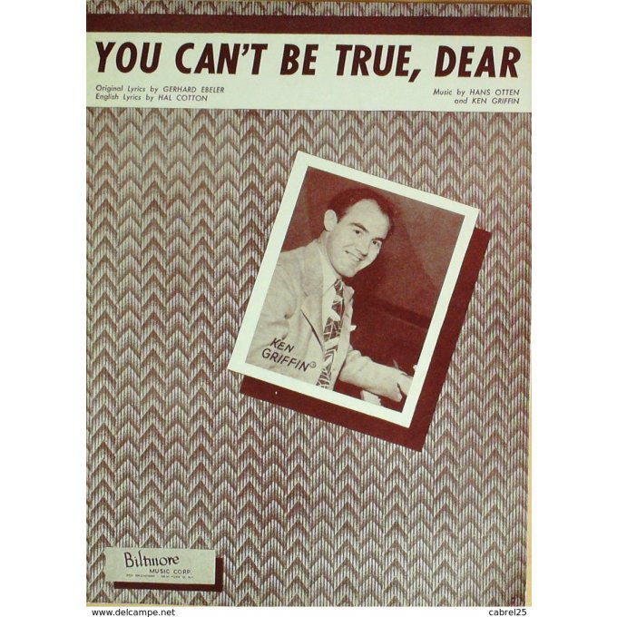 Griffin Ken You Can't Be True Dear 1948