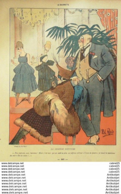 La Baionnette 1917 # 113 (Ceux Qui S'en F.) Rab Pallier Nam Iribe Montassier Orlan