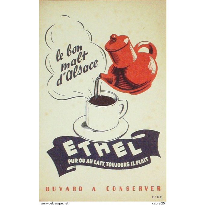 Buvard ETHEL Thé d'Alsace