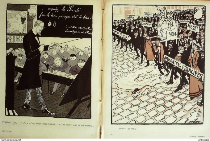 L'Assiette au beurre 1904 # 155 Sa liberté de l'enseignement Roubille Hrandjouan