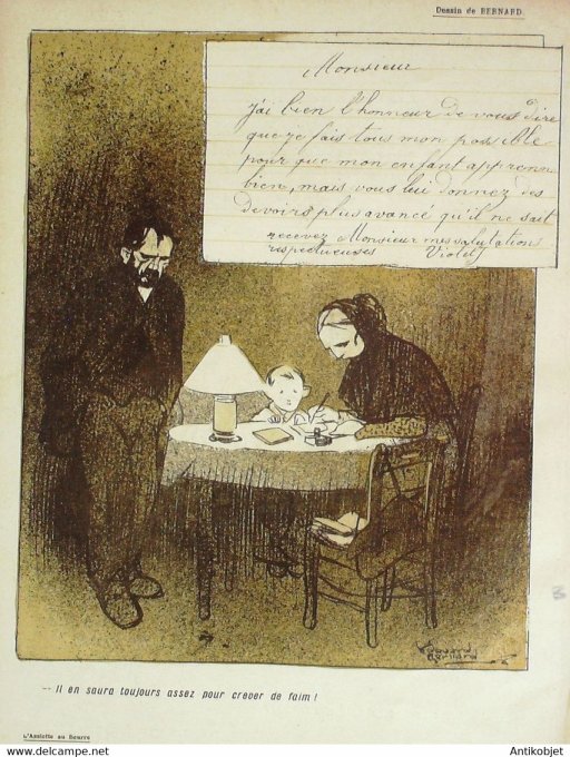 L'Assiette au beurre 1908 n°366 A la Communale Poulbot Florès Ricardo
