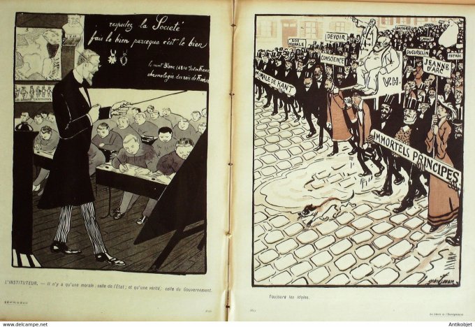 L'Assiette au beurre 1904 # 155 Sa liberté de l'enseignement Roubille Hrandjouan