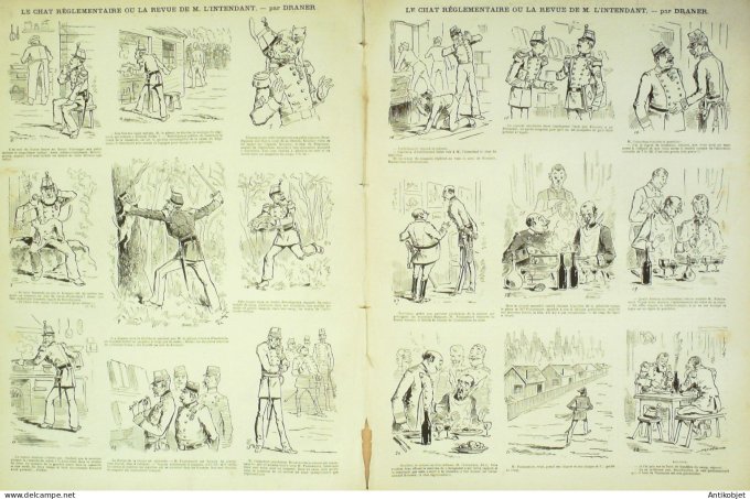 La Caricature 1881 #  79 Chat réglementaire Draner Fêtes de charité Bach Loys