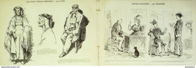 La Caricature 1881 #  79 Chat réglementaire Draner Fêtes de charité Bach Loys