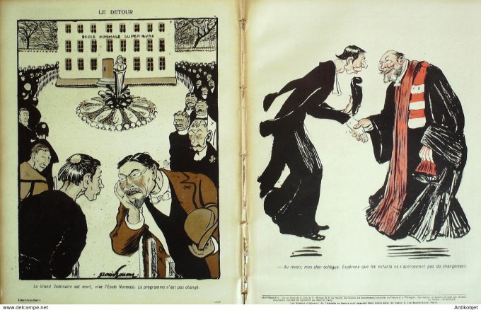 L'Assiette au beurre 1904 # 155 Sa liberté de l'enseignement Roubille Hrandjouan