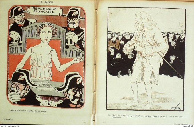 L'Assiette au beurre 1904 # 155 Sa liberté de l'enseignement Roubille Hrandjouan