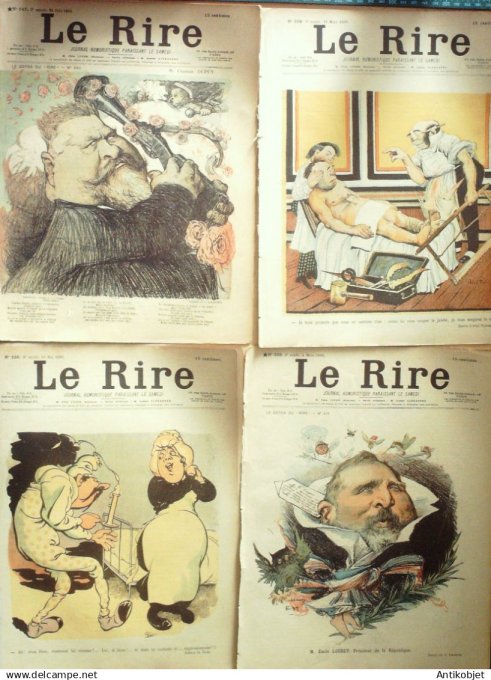 Le Rire 1899 lot 4 revues Faivre Metivet Leandre Avelot Cappiello Does Roubille